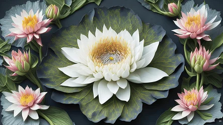 Mandala: Seerosen-Elemente_03