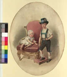 Zwei Kinder, wahrscheinlich aus dem Kaiserhaus