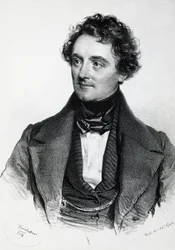 Porträt von Johann Nepomuk Eduard Ambrosius Nestroy (Wien)