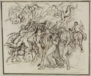 Dante und Virgil im Wald der Selbstmörder (Dante Inferno, Canto 13, V 31)