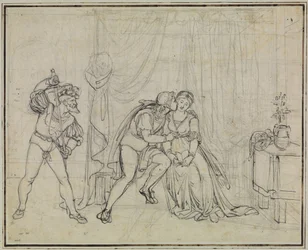Francesca und Paolo von Malatesta überrascht (Dante Inferno, Canto 5, V 100)