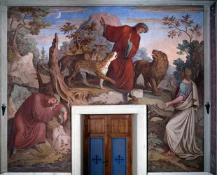 Darstellung von Dante und Virgil aus Dantes Göttlicher Komödie (Detail)