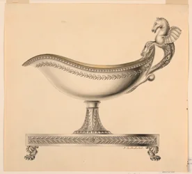 Ansicht einer Sauciere, 1790–1825