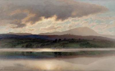 Sonnenuntergang über Esthwaite Water