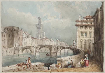 Florenz, eingeklebt in Thomas Moodys Tagebuch einer Reise durch die Schweiz und Italien, 1822