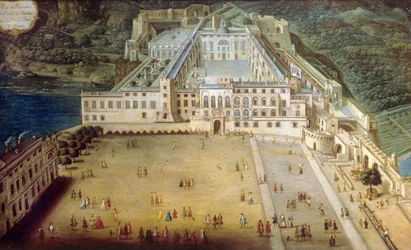 Der Palast in Monaco im Jahr 1732