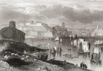 Plymouth, Devon, gesehen von Mount Batten