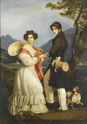 Herzog Maximilian Joseph in Bayern und Ludovika von Bayern auf Schloss Tegernsee