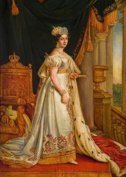 Königin Therese im Krönungsornat.