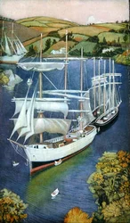 Brigs auf der Fowey-Mündung, ca. 1929