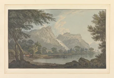 Lodore Rocks -- Wasserfall & Hütte - Entfernung