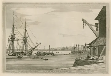 Blick auf Greenwich vom Deptford Yard