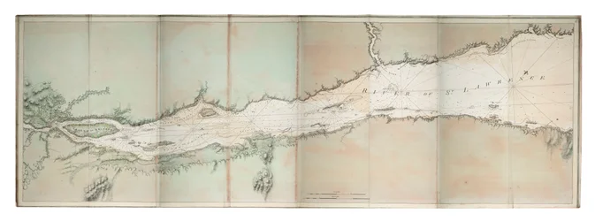 Karte des Flusses St. Lawrence, Nordamerika Atlantikküste, ca. 1781