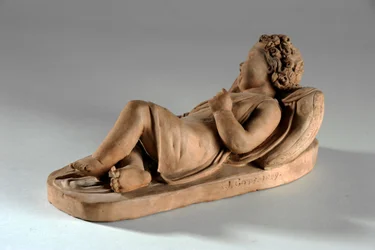 Maquette für Jane Gott als Baby im Wald