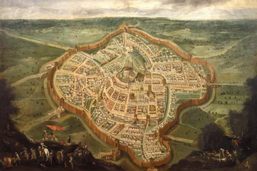 Karte der Stadt Udine, Mitte des 17. Jahrhunderts