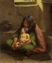 Indische Mutter und Baby