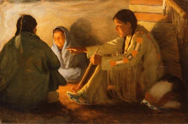 Indianer am Feuer