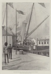 Zurück nach Erin, die Königin kurz vor der Landung im Hafen von Kingstown