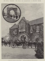 Die königliche Hochzeit, die Braut und der Bräutigam im Appleton House