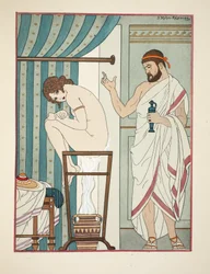 Räuchertherapie, Illustration aus „Die Werke des Hippokrates“, 1934