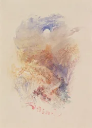 Ein Gebirgspass im Mondlicht, ca. 1845