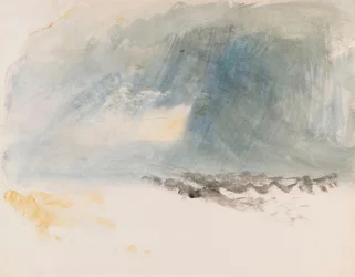 Ein Regenschauer über dem Wasser, traditionell Vierwaldstättersee genannt