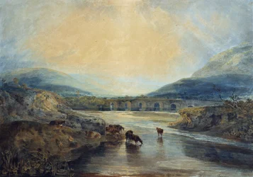 Abergavenny-Brücke, Monmouthshire: Aufklaren nach einem regnerischen Tag