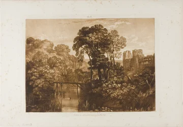 Berry Pomeroy Castle, Platte 58 aus Liber Studiorum