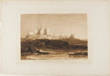 Dunstanborough Castle, Tafel 14 aus Liber Studiorum
