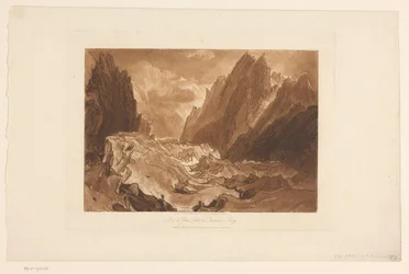 Ansicht des Gletschers Mer-de-Glace bei Mont Blanc