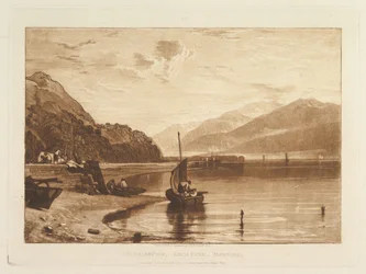 Inverary Pier, Loch Fyne, Morgen, Teil VII, Tafel 35 aus „Liber Studiorum“