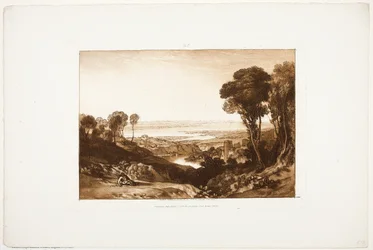 Zusammenfluss von Severn und Wye, aus Liber Studiorum, Nr. 28