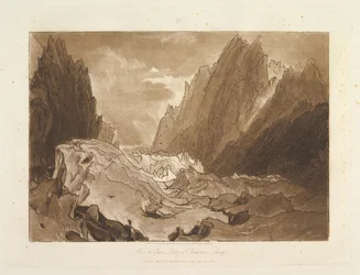 Mer de Glace, Tal von Chamouni-Savoy Liber Studiorum, Teil X, Platte 50