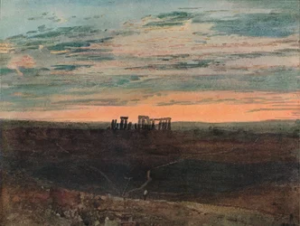 Stonehenge: Sonnenuntergang, 1909