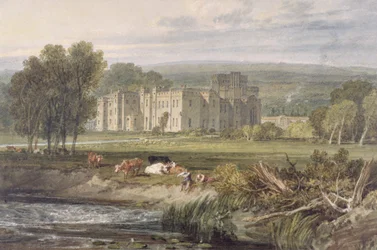 Blick auf Hampton Court, Herefordshire, von Südosten, c.1806