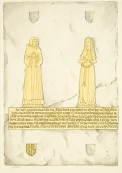 Messingplatte von John Brooke und seiner Frau in St. Mary Redcliffe