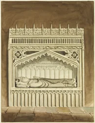 Monument von Miles Salley, Bischof von Llandaff, nahe dem Altar von St. Markus