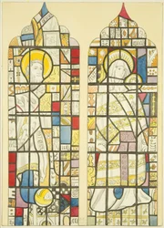 Buntglasfenster im Südfenster des südlichen Querschiffs von St. Mary Redcliffe