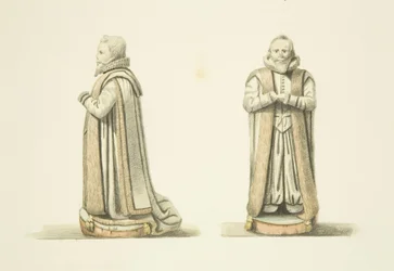 Zwei Ansichten der Effigie von William Swift