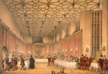 Das Zimmer, Hampton Court, veröffentlicht 1838