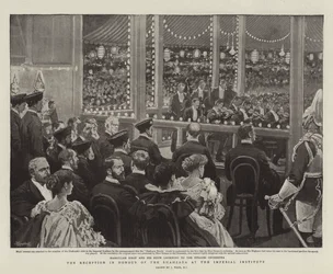 Der Empfang zu Ehren des Shahzada im Imperial Institute