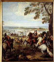 Übergang des Rheins durch die Armee von Ludwig XIV. in Tholhuis