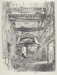 Bau des großen Turms, 1916
