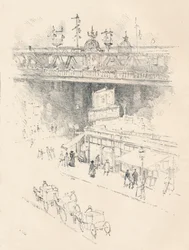 Ecke der Villiers Street, Charing Cross, 1896