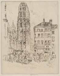 Blumenmarkt und Butterturm, Rouen