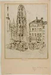 Blumenmarkt und Butterturm, Rouen
