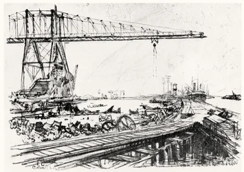 Mount Hope, Platte II aus Der Panamakanal von Joseph Pennell, 1912