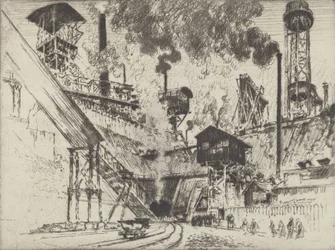 Mund der Mine, Ruhrort bei Oberhausen, 1910