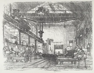 Große Muscheln hobeln, 1916