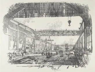 Stahlstangen für Granaten, 1916